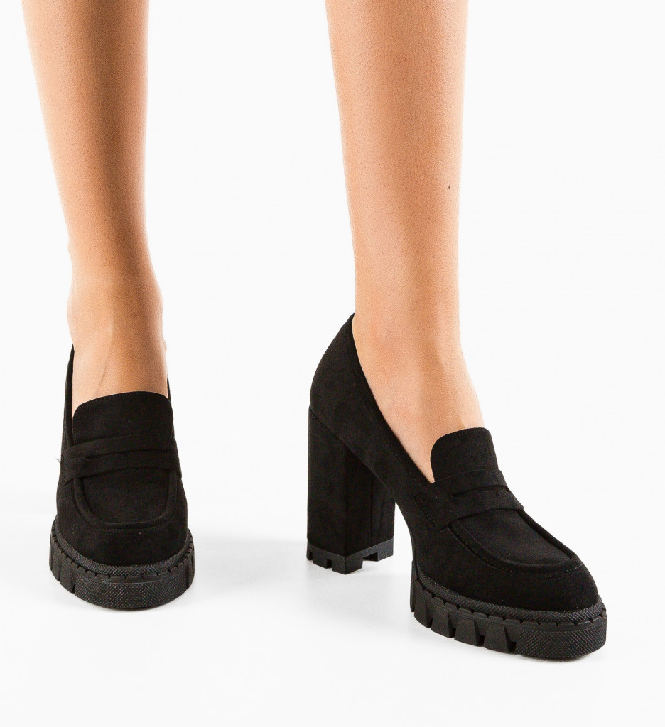 Pantofi Vann Negri cu Toc Eleganți - imagine 4