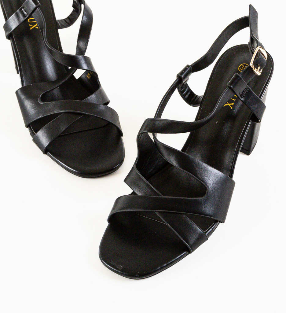Sandale Roque Negre | Toc Eleganta Dama - imagine 6
