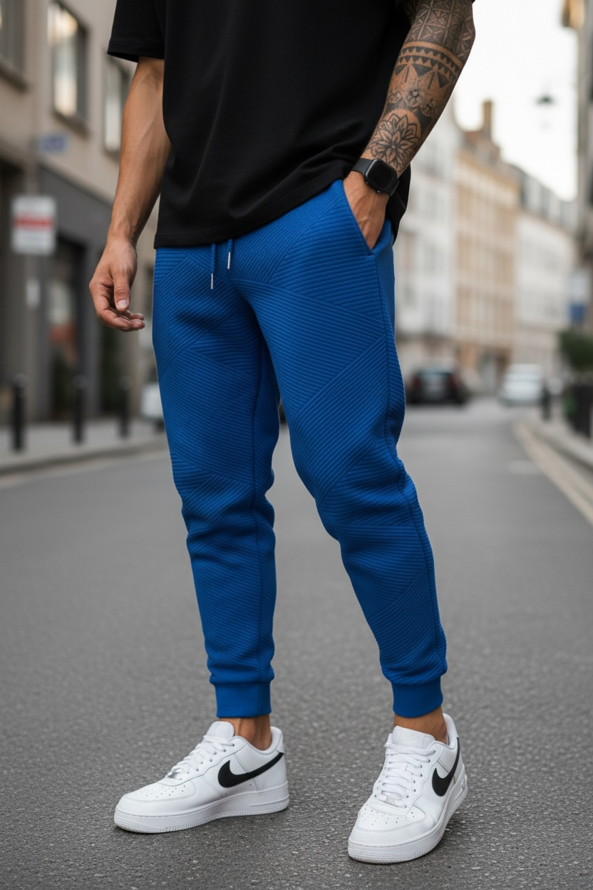 Pantaloni Trening Cargo Conici Bleumarin | Comod