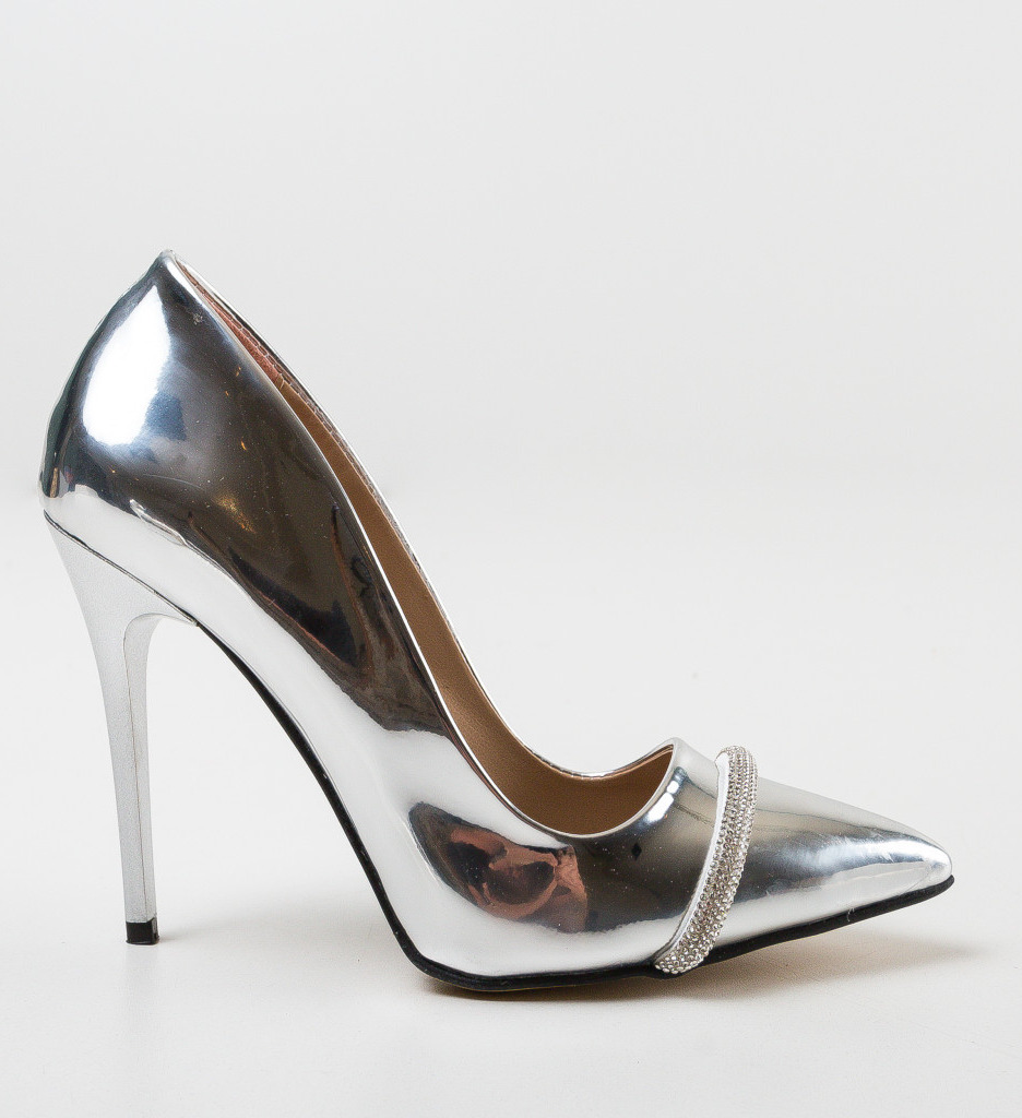Pantofi Uzunak Argintii | Eleganță la Ocazii Speciale - imagine 5