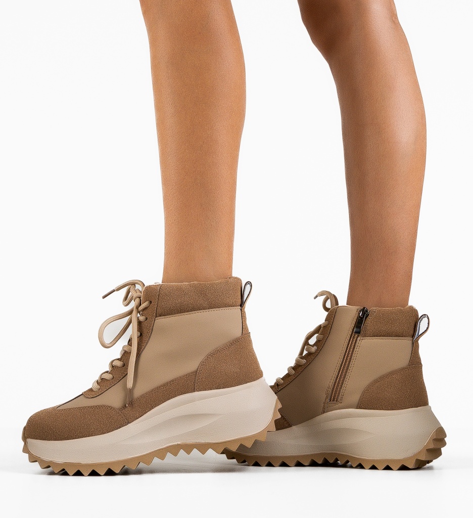 Sneakers Dama Tefa Bej | Confort și Stil - imagine 2