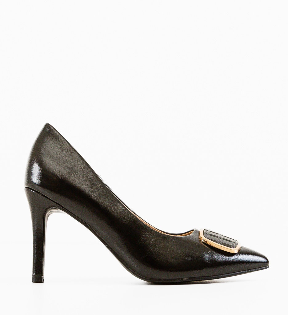 Pantofi Byba Negri cu Toc Eleganți - imagine 2