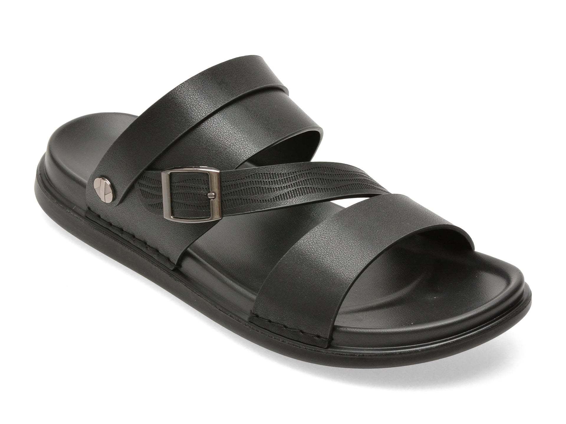 Sandale OTTER Negre Barbati Piele Ecologica