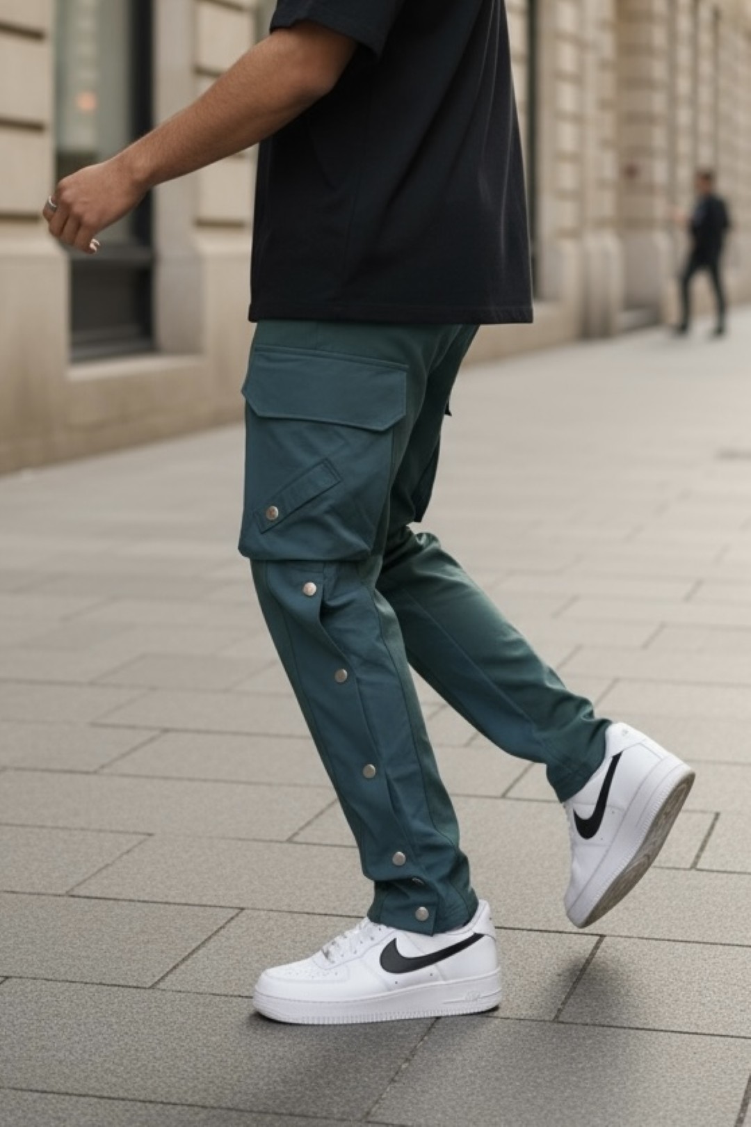 Pantaloni Trening Cargo Verzi Conici | Stil & Confort