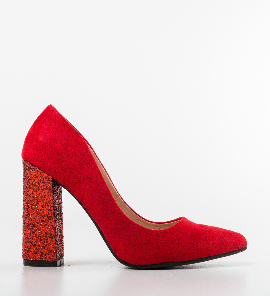 Pantofi Clarke Rosii cu Toc - Eleganță Maximă - imagine 4