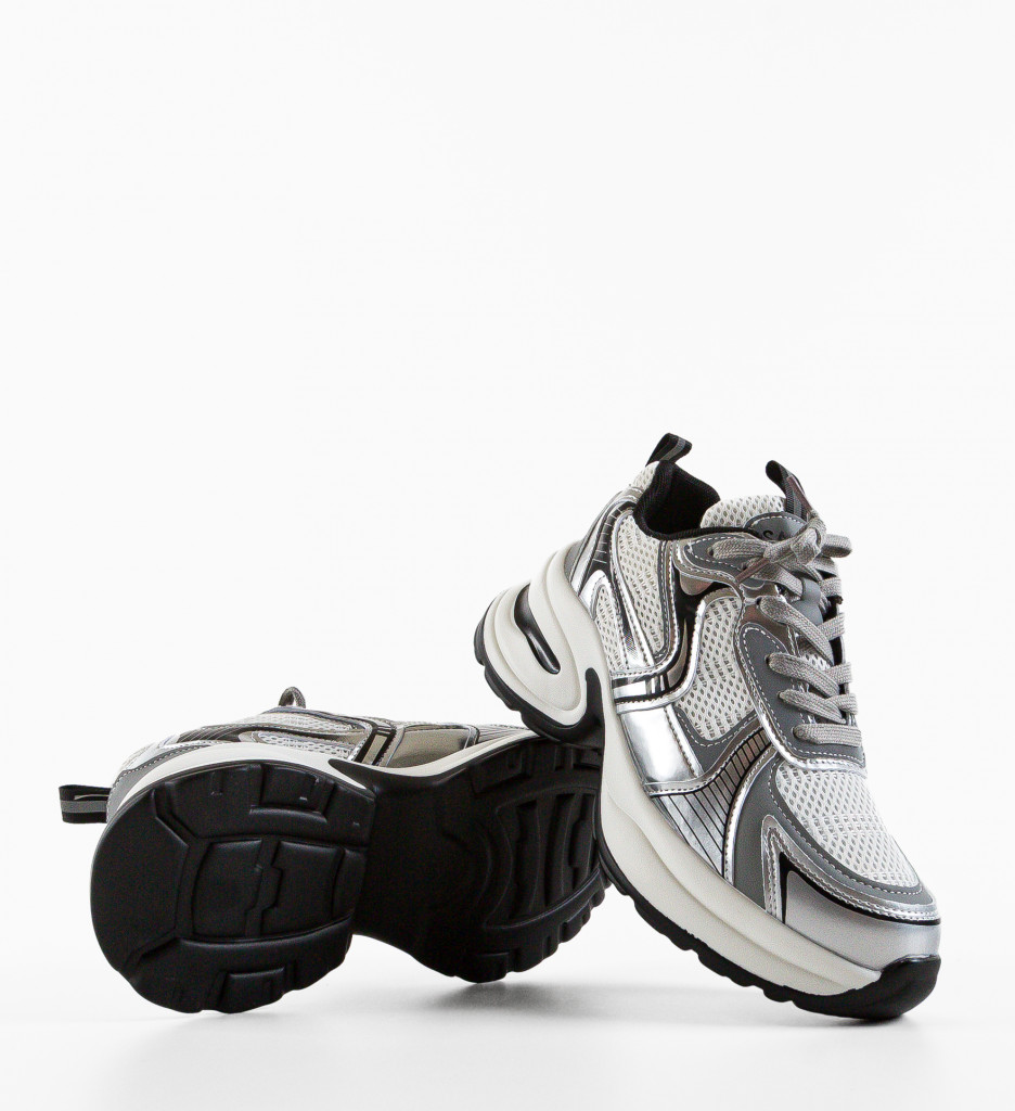 Sneakers Dama Sallyb Argintii - Stil și Confort - imagine 9