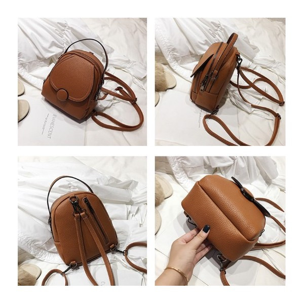 Rucsac dama Genila GT410, maro deschis, versatil - imagine 2