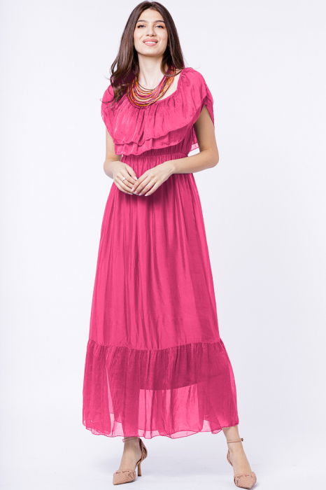 Rochie Matase Fucsia Shopika | Eleganță Maximă