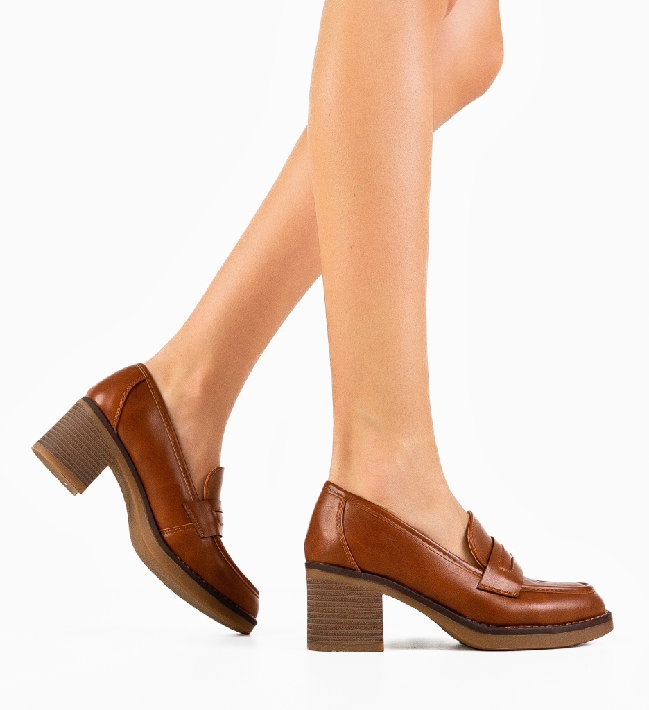 Pantofi Dama Dechen Camel | Eleganță și Stil - imagine 2