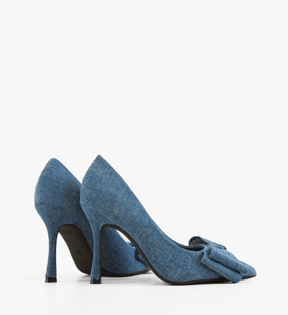 Pantofi Stiletto Lester Albastri - Eleganță Supremă - imagine 3