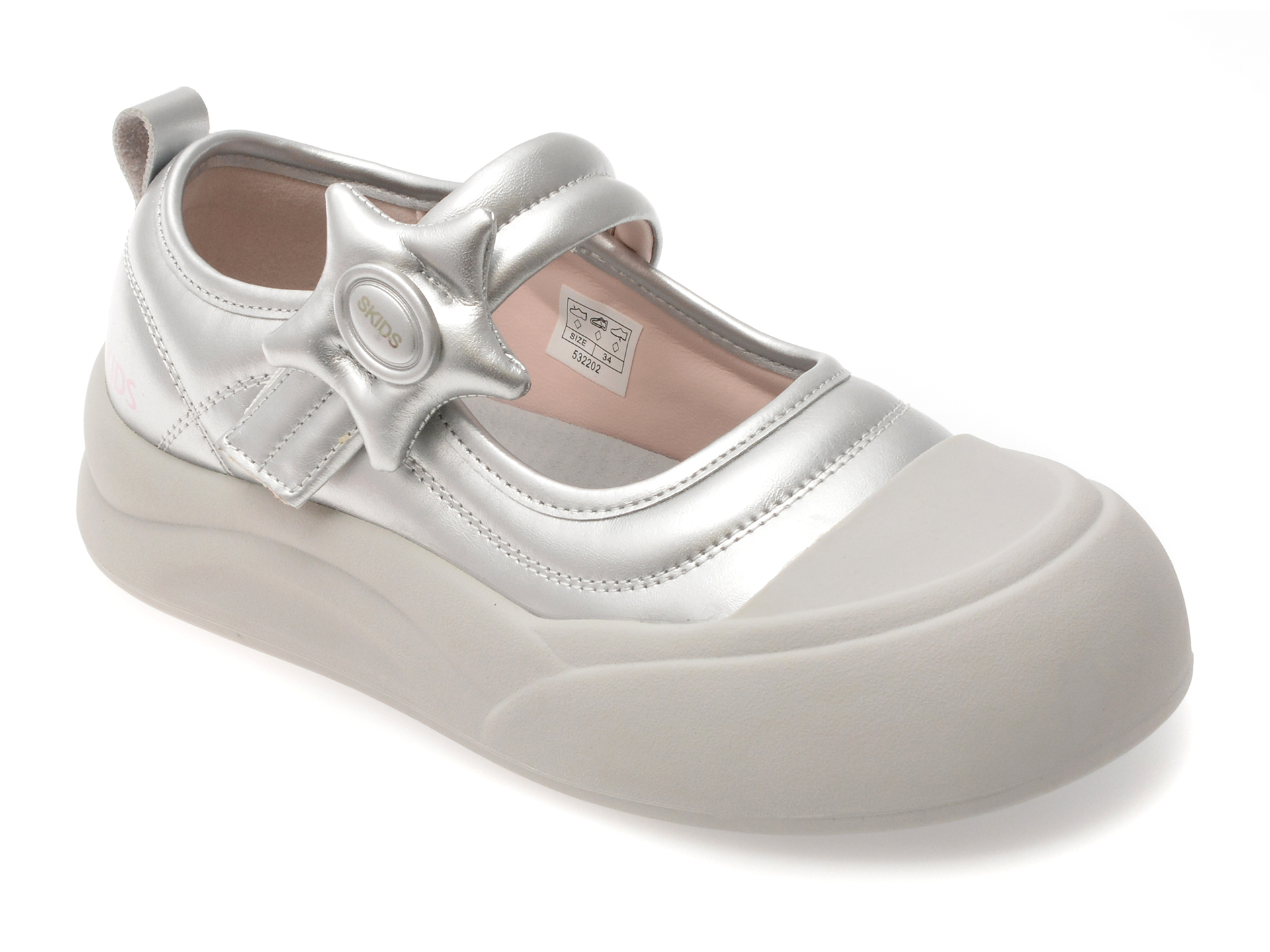 Pantofi Selection Kids Argintii Piele Ecologica