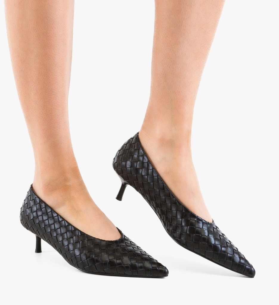 Pantofi Dama Raten Negri Eleganți - imagine 2