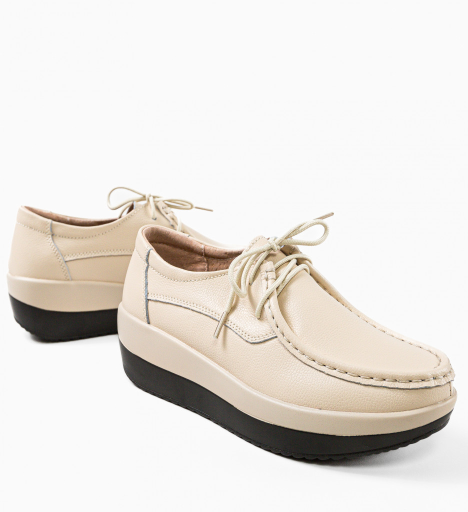 Pantofi Casual Vlasta Bej - Confort și Stil - imagine 9