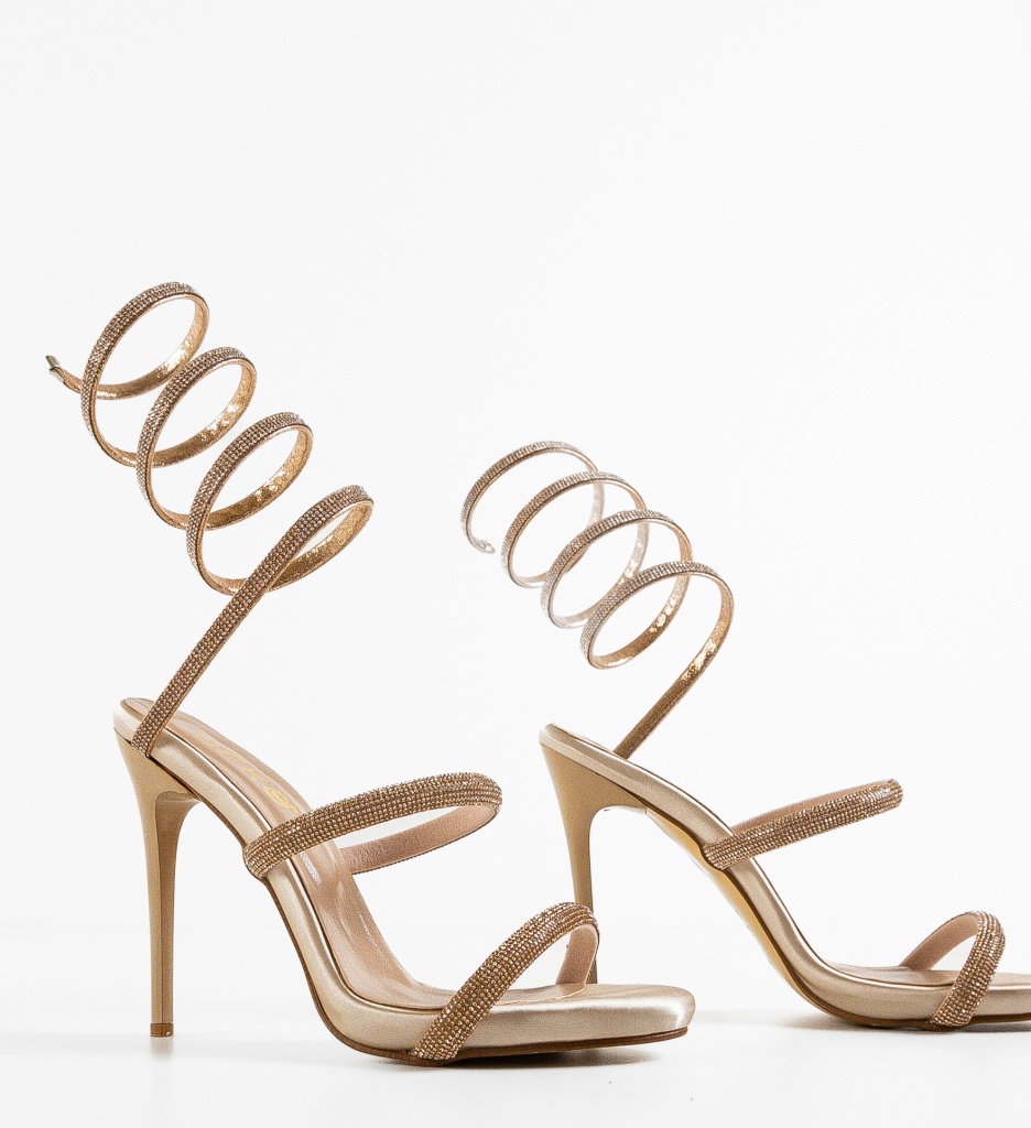 Sandale cu Toc Tarkom Bej | Eleganță și Stil - imagine 5