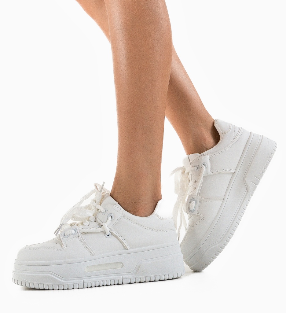 Sneakers Dama Kerim Albi | Confort și Stil - imagine 4