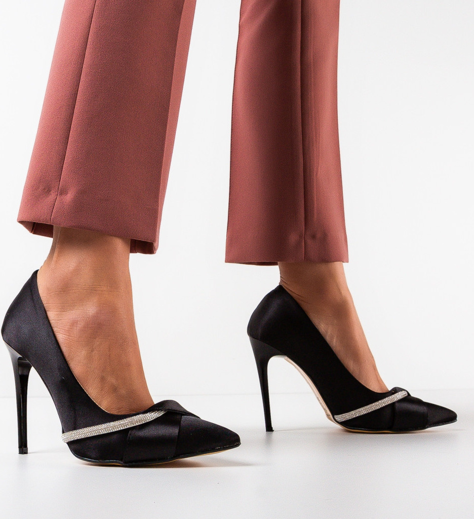 Pantofi Dama Opect Negri cu Toc - Eleganță și Stil - imagine 2
