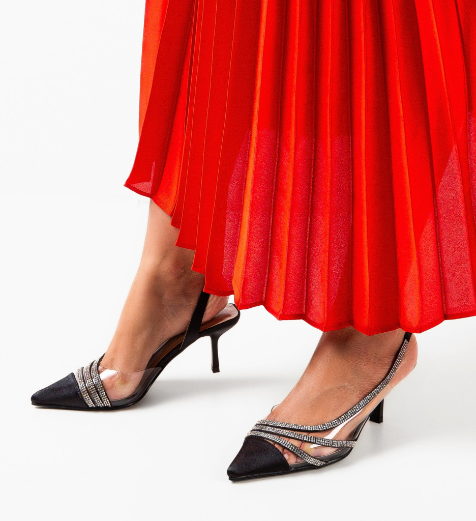 Pantofi cu Toc Yildiz Negri | Eleganță Urbană - imagine 2