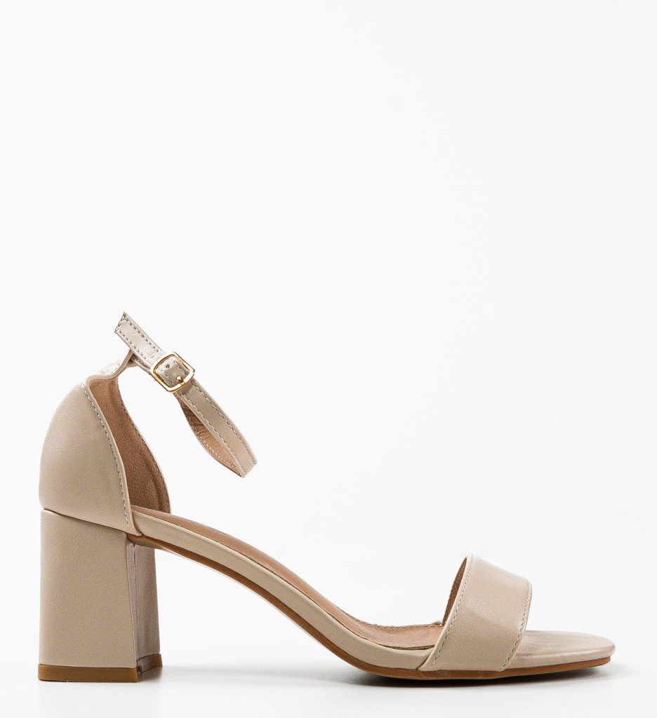 Sandale cu Toc Ffion Bej | Eleganță și Stil - imagine 5