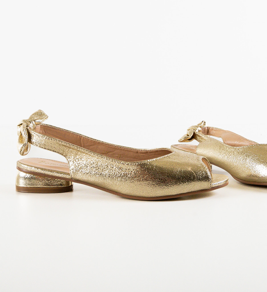 Sandale cu toc Wojc Aurii - Eleganță și Stil - imagine 5