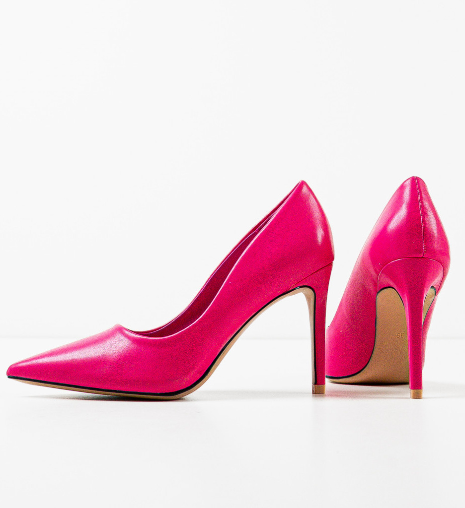 Pantofi Toc Roz Eleganți - Stil Feminin - imagine 6