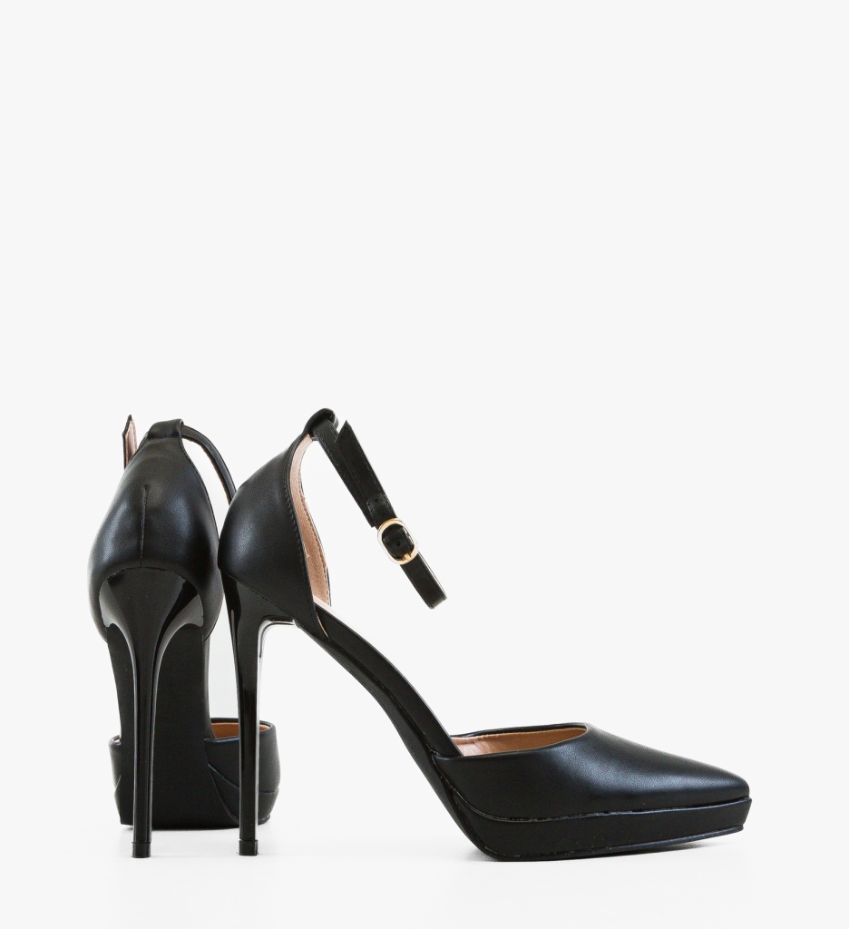 Pantofi dama Kamine Negri eleganți cu toc - imagine 5