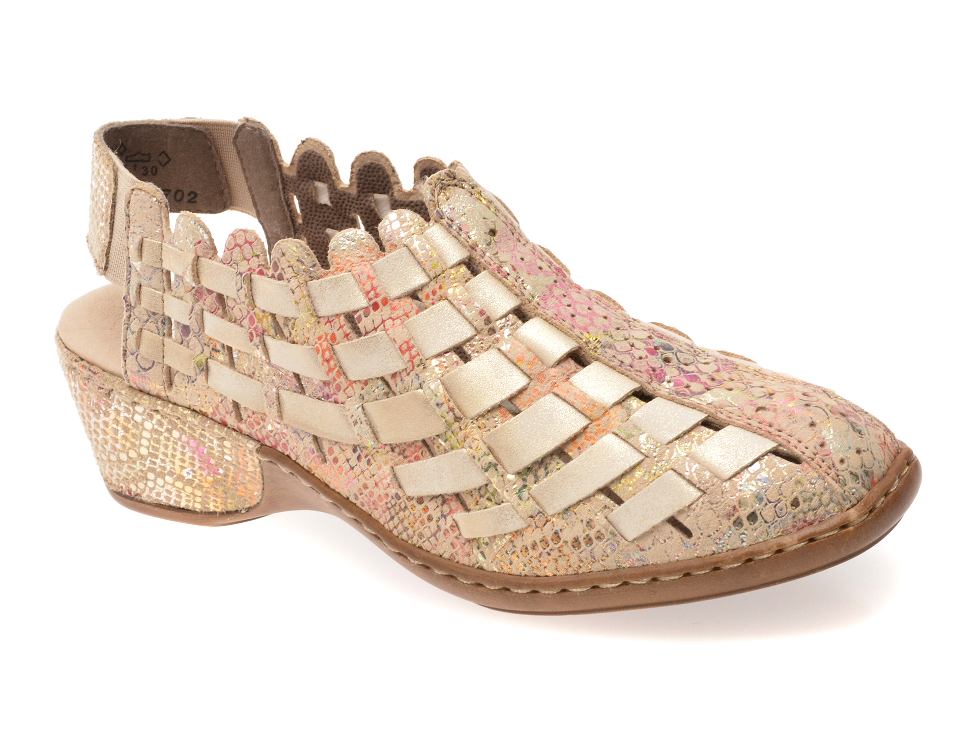 Pantofi RIEKER bej, 47156, din piele ecologica