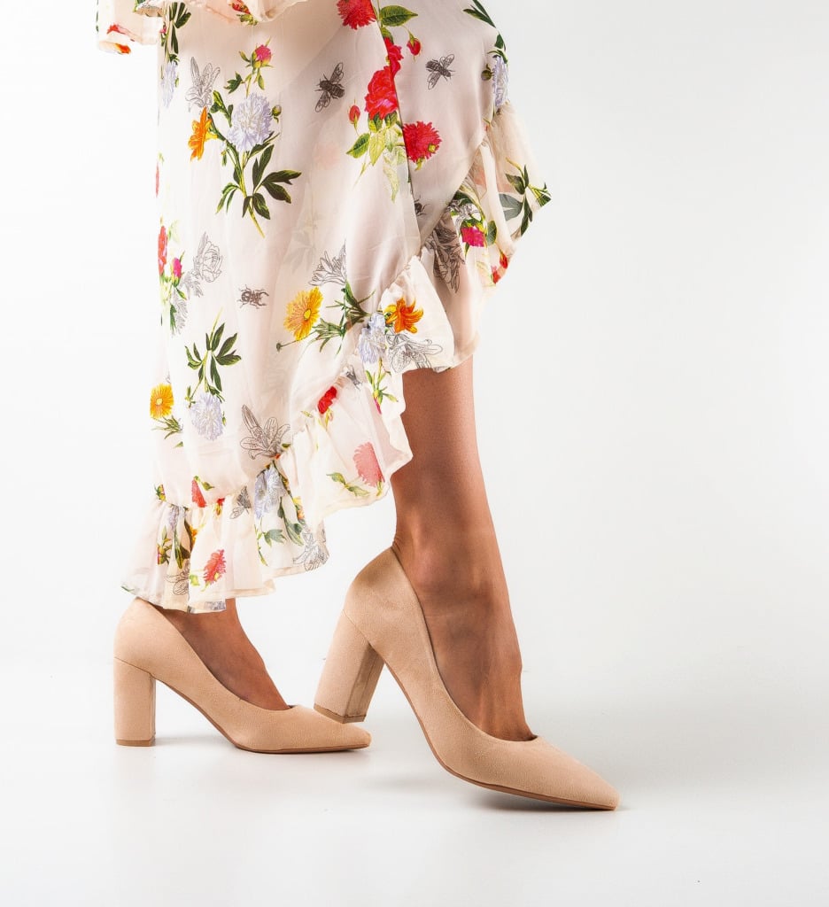 Pantofi cu Toc Arka Bej - Eleganță și Confort
