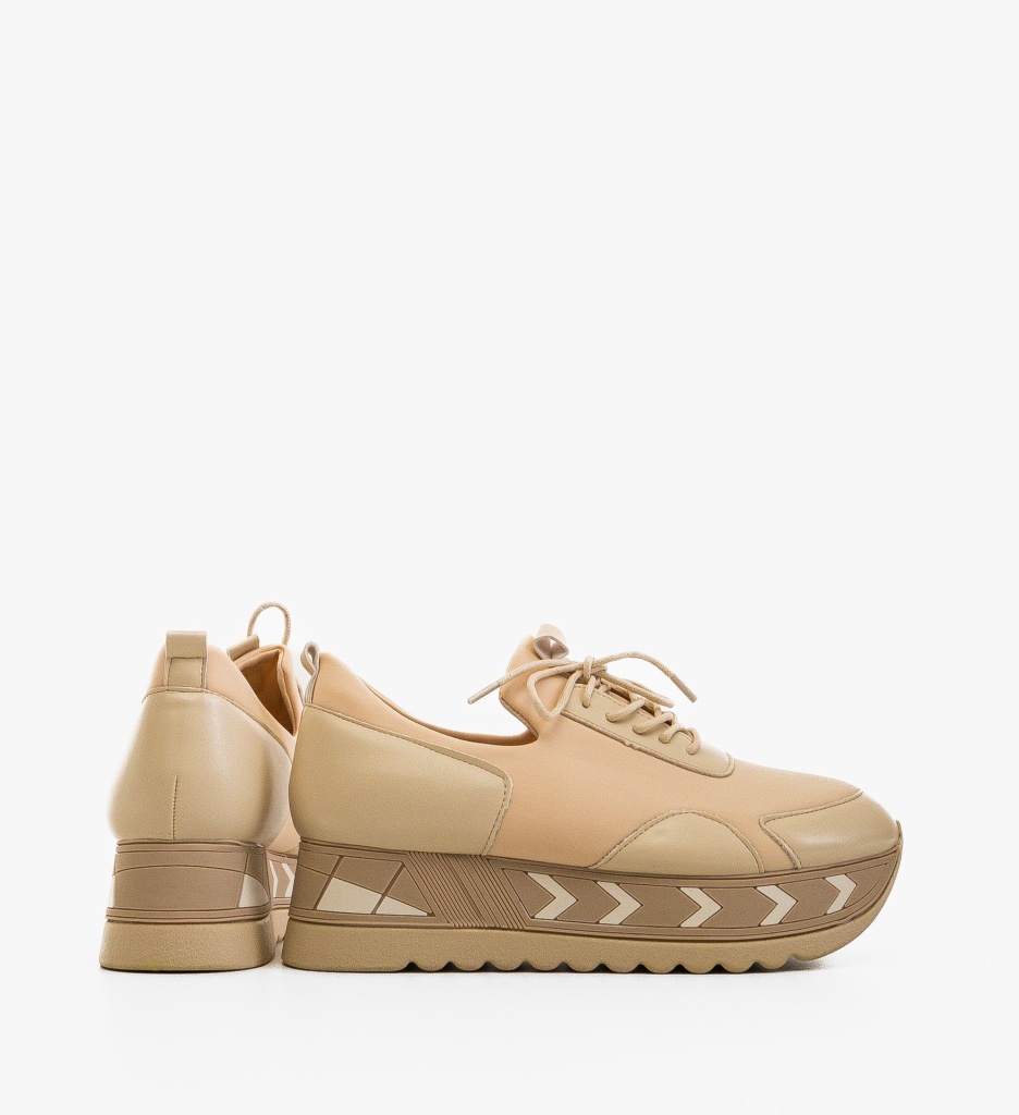Sneakers Dama Gazy Bej - Confort și Stil - imagine 6
