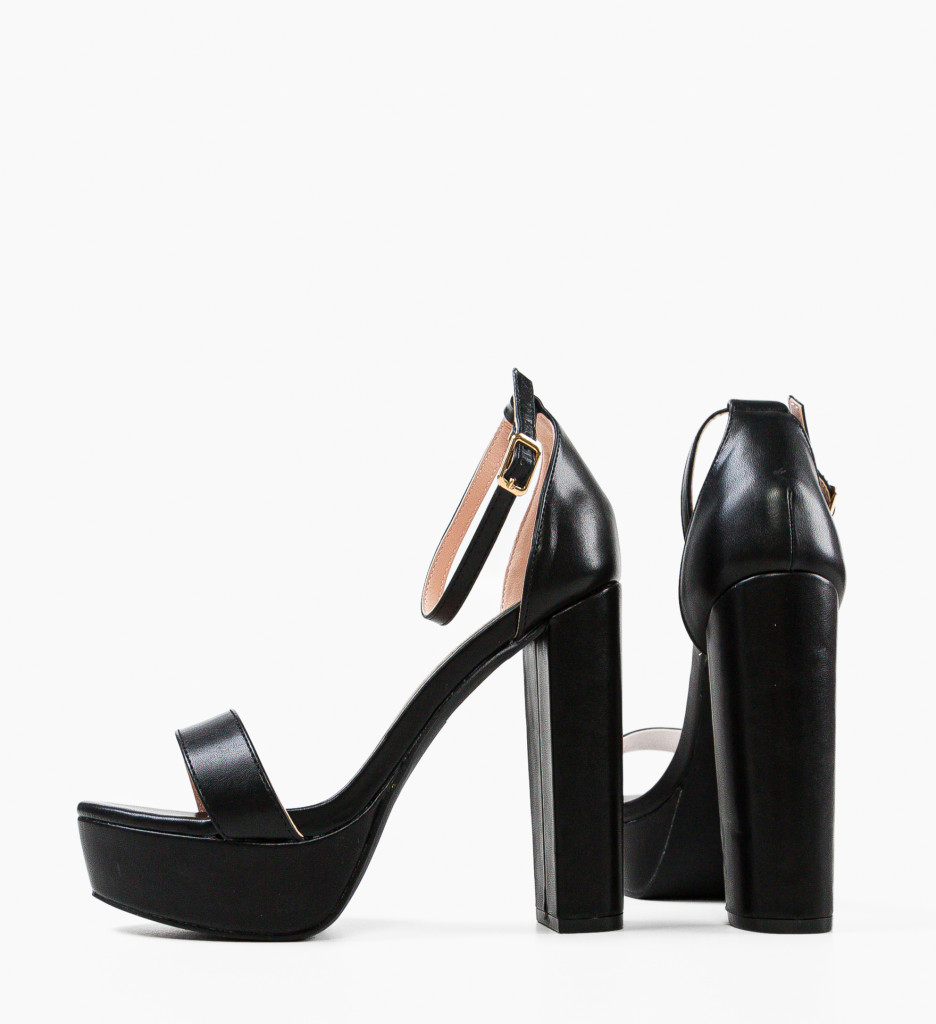 Sandale Toc Reich Negre | Eleganță și Stil - imagine 4