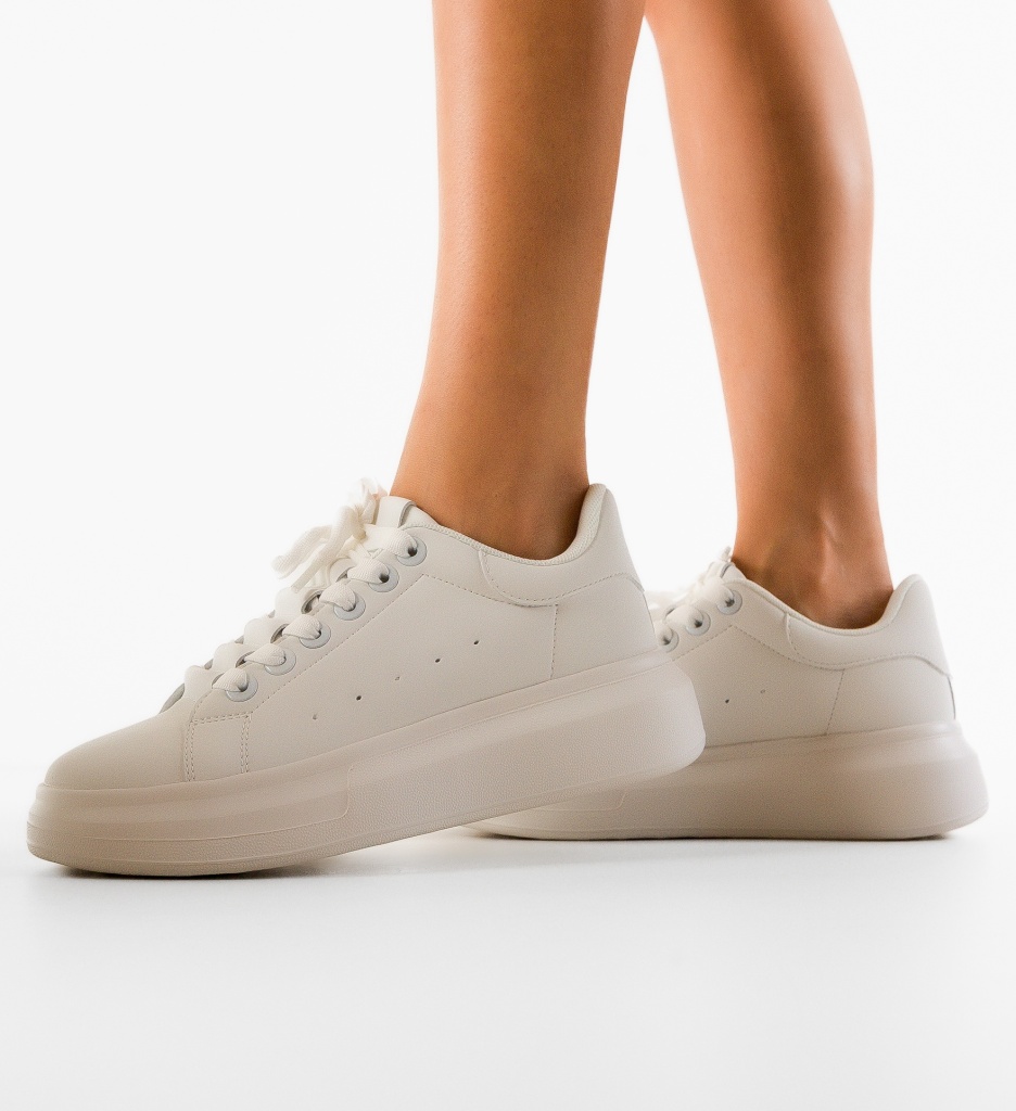 Sneakers Dama Albe | Confort și Stil Urban - imagine 4