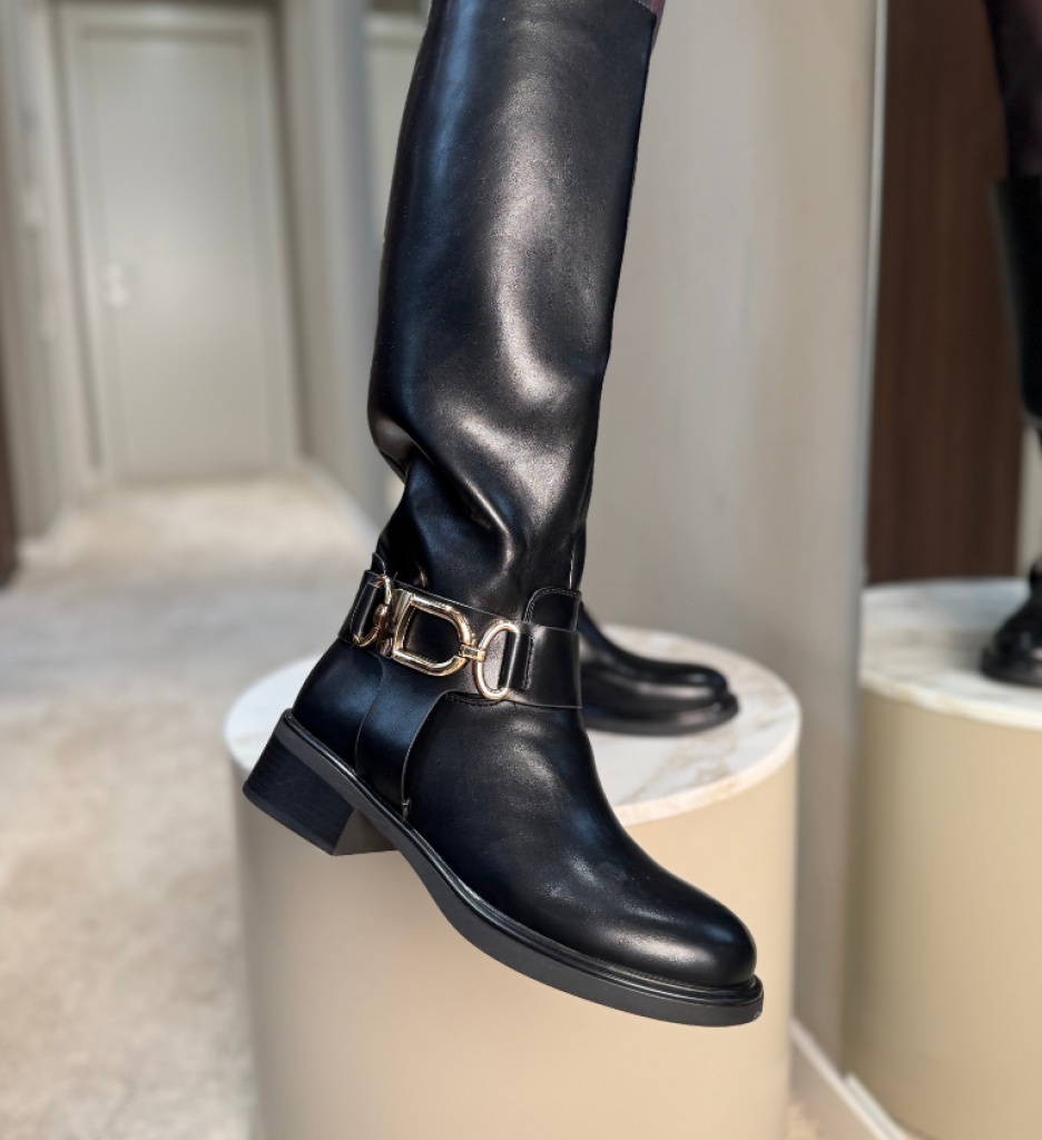 Cizme Dama Kurtis Negre Depurtat - Eleganță și Stil - imagine 7