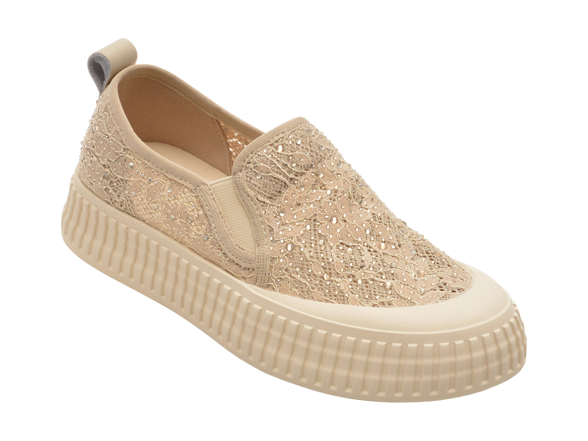 Pantofi EPICA Bej Casual Slip-on Confortabili