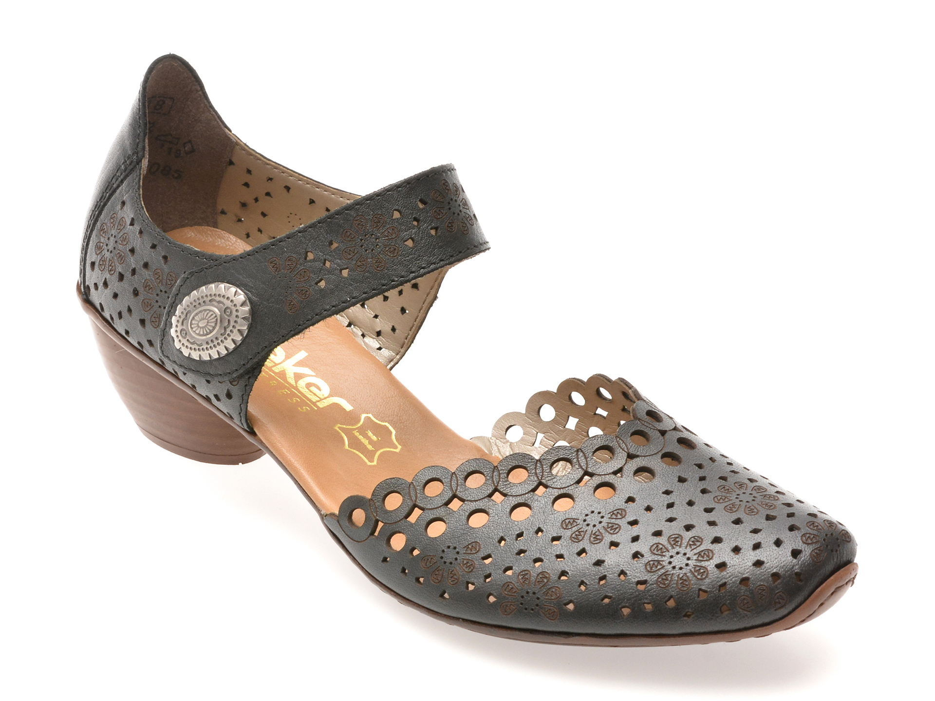 Pantofi Rieker Piele cu Velcro | Confort Zilnic