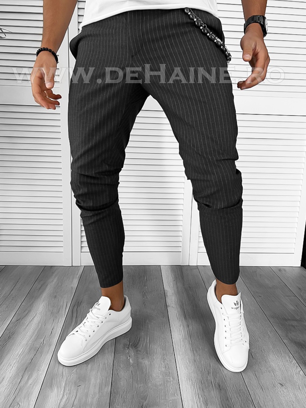 Pantaloni Barbati Gri Regular Fit Casual
