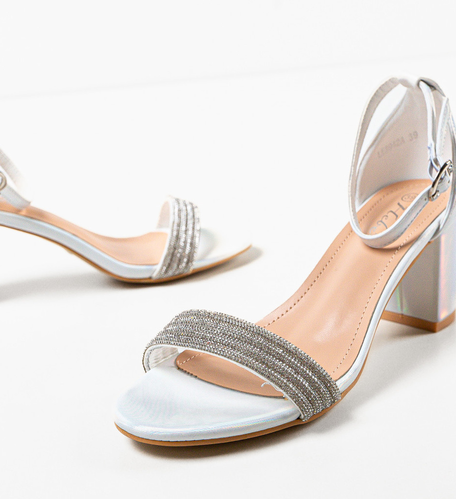 Sandale Ward Argintii - Eleganta si Stil - imagine 5