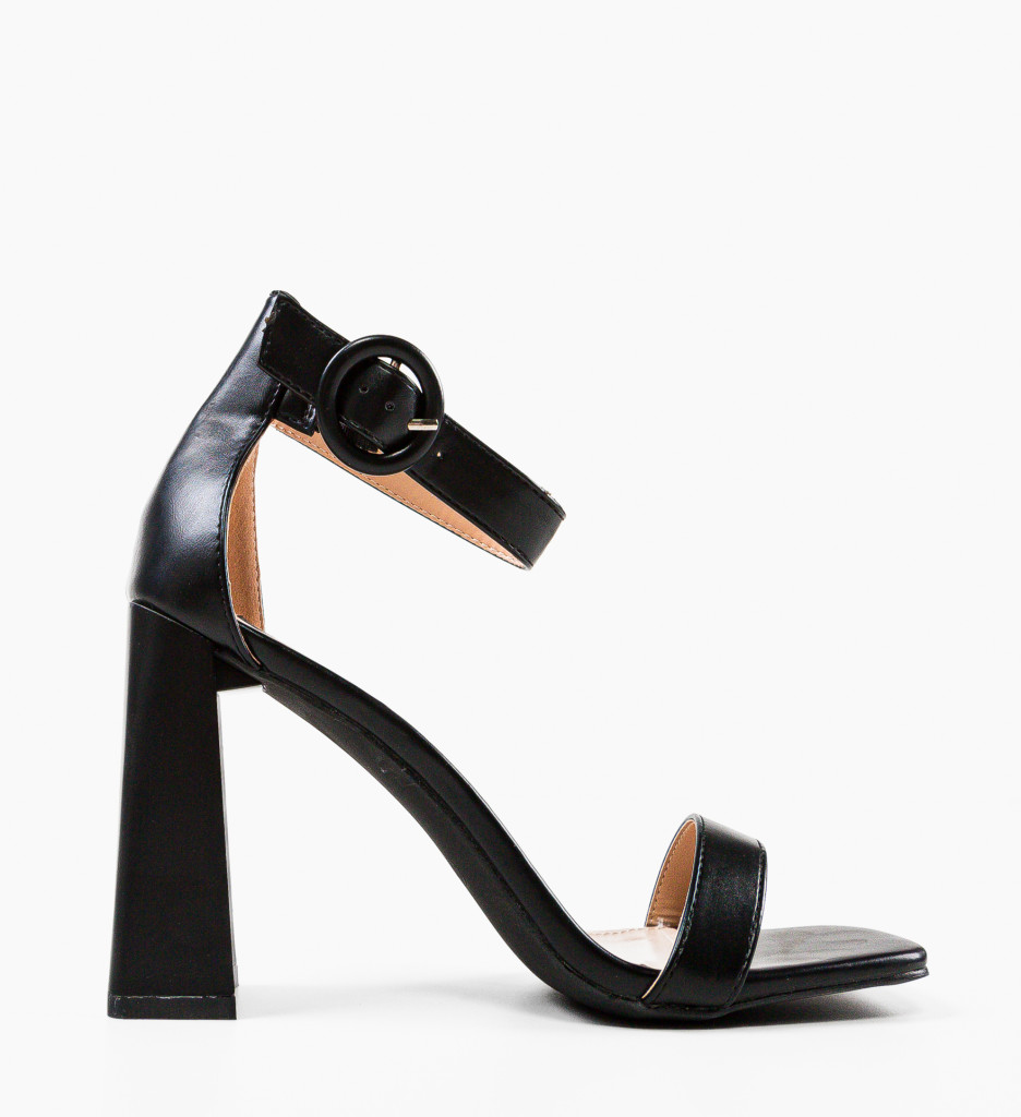 Sandale cu Toc Seppho Negre - Eleganță Clasică - imagine 5