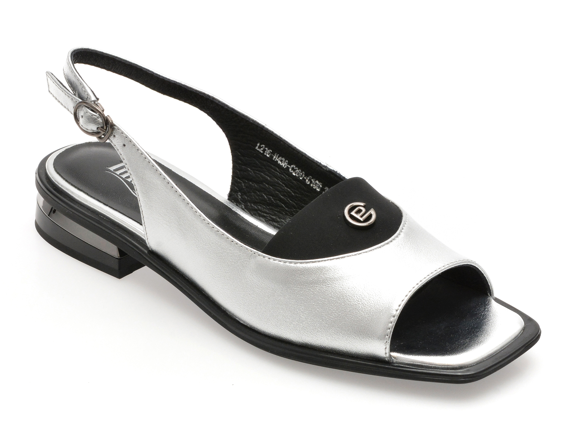 Sandale IMAGE argintii piele naturala