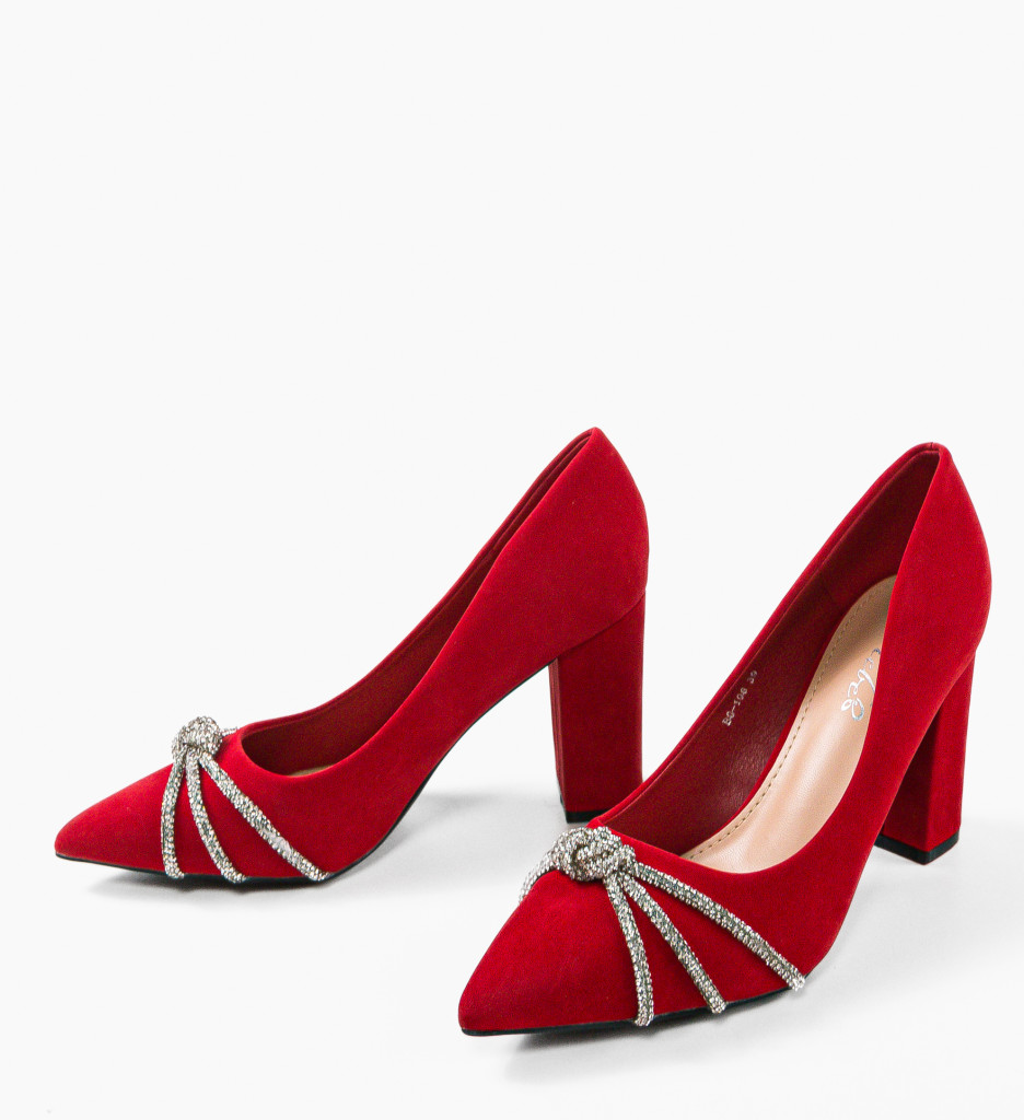 Pantofi Dama Baylor Rosii | Eleganță și Stil - imagine 6