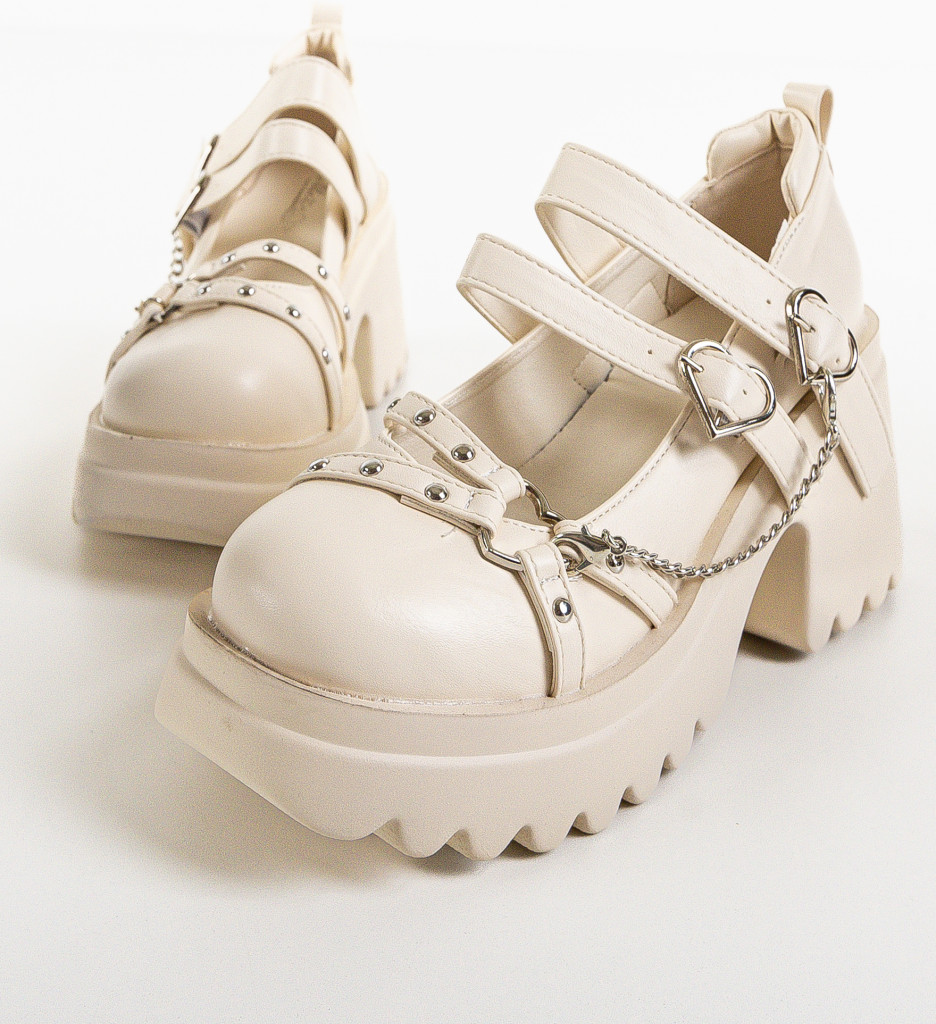 Pantofi Casual Dama Ykeaz Bej | Confort si Stil - imagine 6