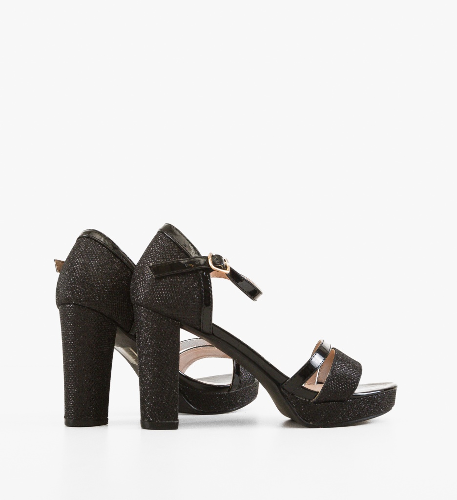 Sandale cu toc Irena Negre - Eleganta si Stil - imagine 4