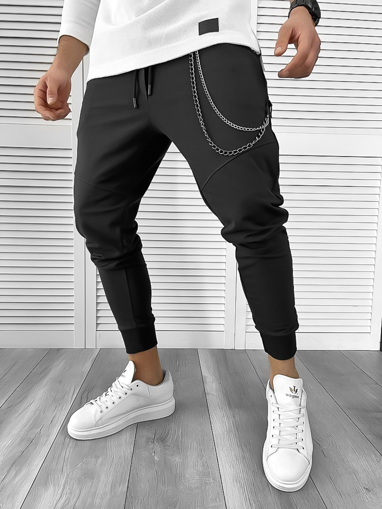 Pantaloni Trening Negri Conici | Stil & Confort