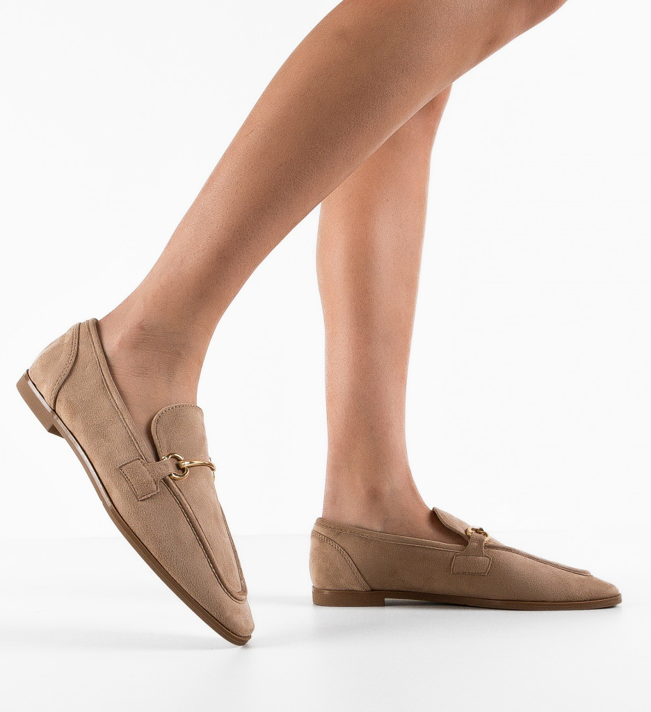 Pantofi Casual Dama Jenet Bej - Confort & Stil - imagine 3