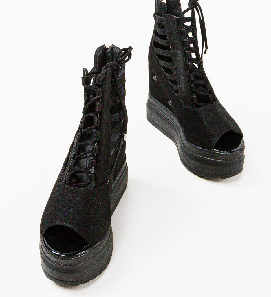 Platforme Dama Danyt Negre - Stil si Confort - imagine 5