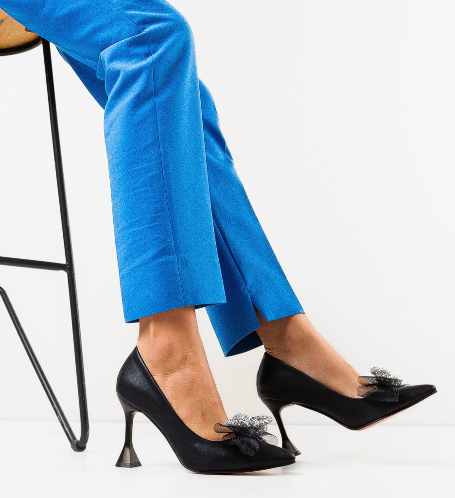 Pantofi Dydyan Negri cu Toc | Eleganță și Stil - imagine 2