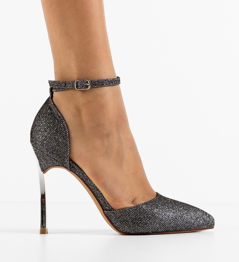 Pantofi Degalo Gri cu Toc - Eleganță și Stil - imagine 5