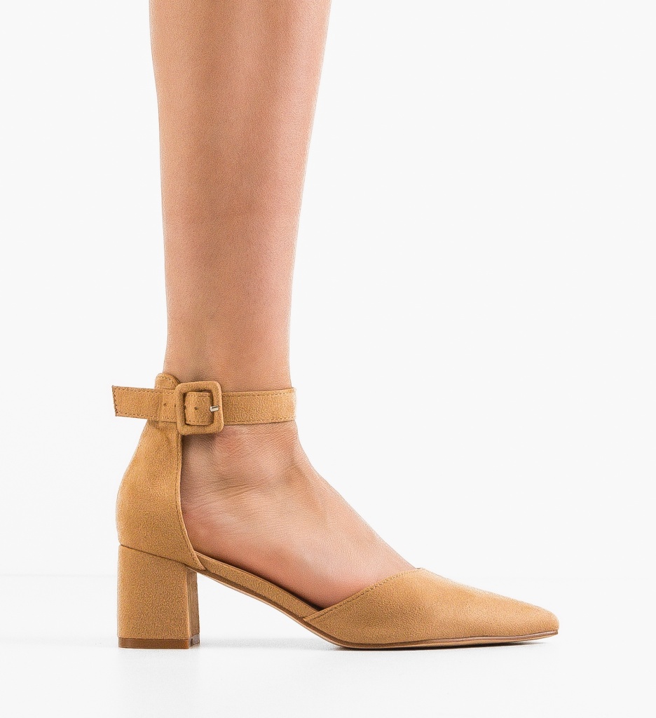 Pantofi cu Toc Cain Camel | Eleganță Maximă - imagine 6
