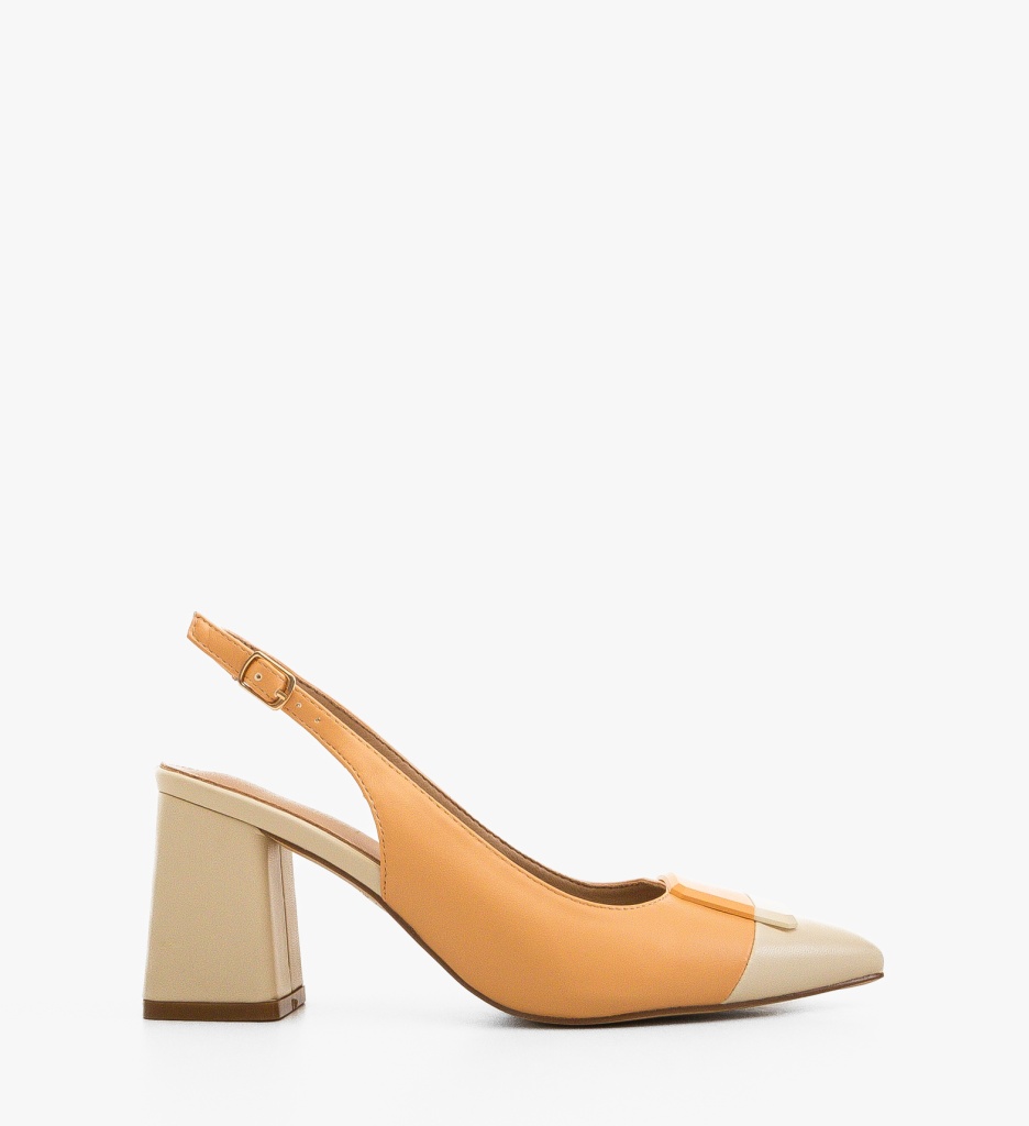 Pantofi dama Sandy Portocalii - Eleganță Vibrantă - imagine 6