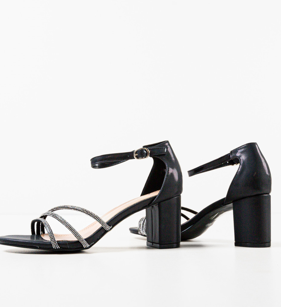 Sandale Dama Yunus Negre - Toc Elegant - imagine 4