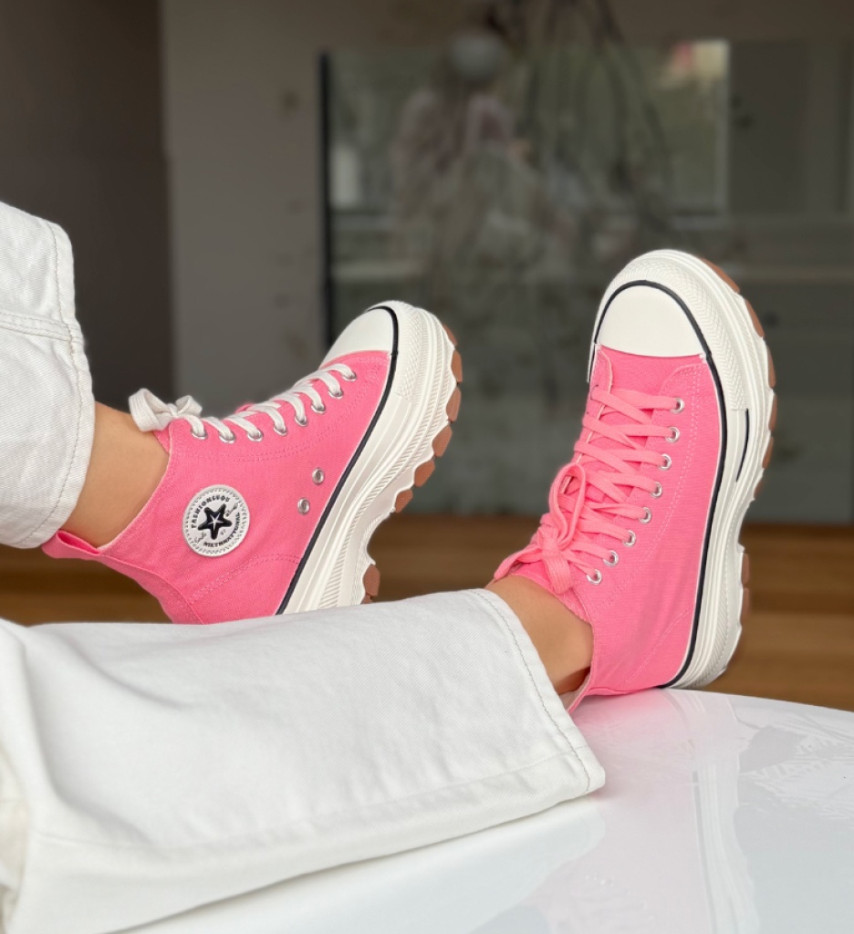 Sneakers Dama Puss Roz - Confort si Stil Sportiv - imagine 3