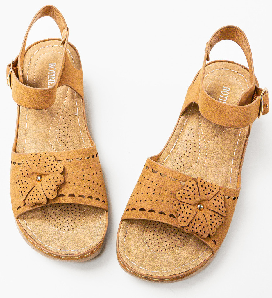 Sandale Dama Ksenia Camel | Elegante si Confortabile - imagine 7